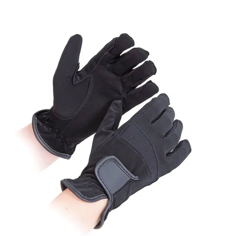 Shires Children's Bicton Lightweight Competition Gloves - Black 